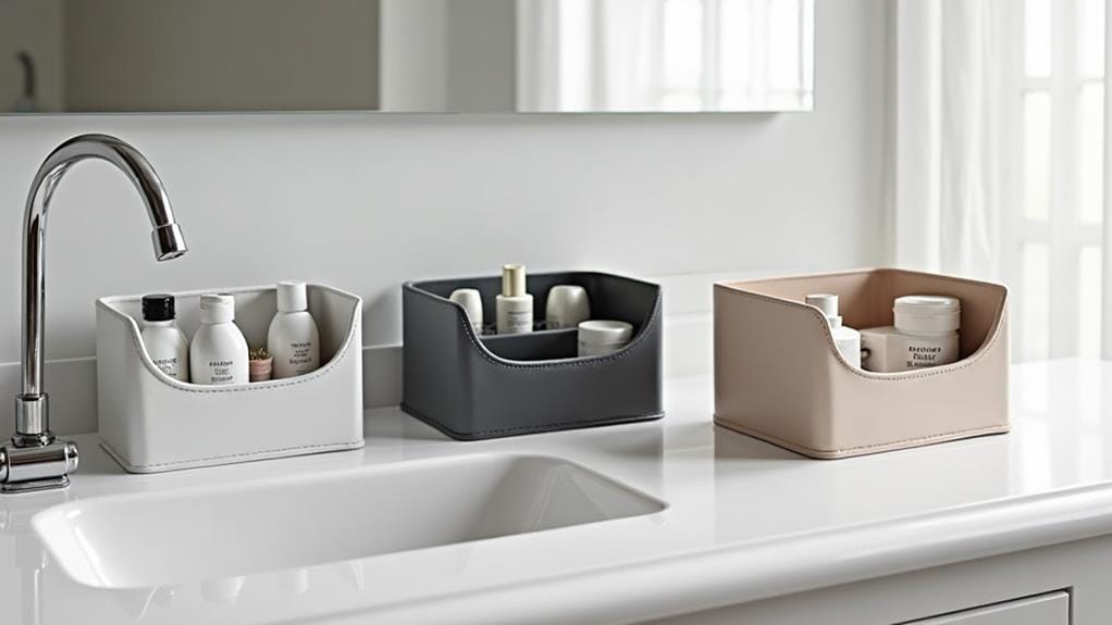 bathroom storage bin selection