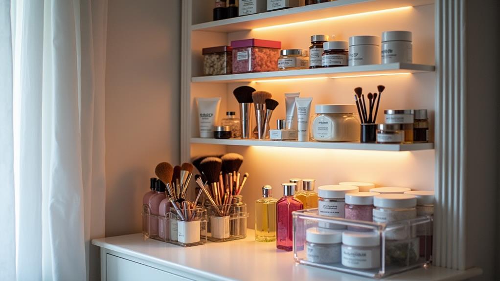 beauty product organization tips