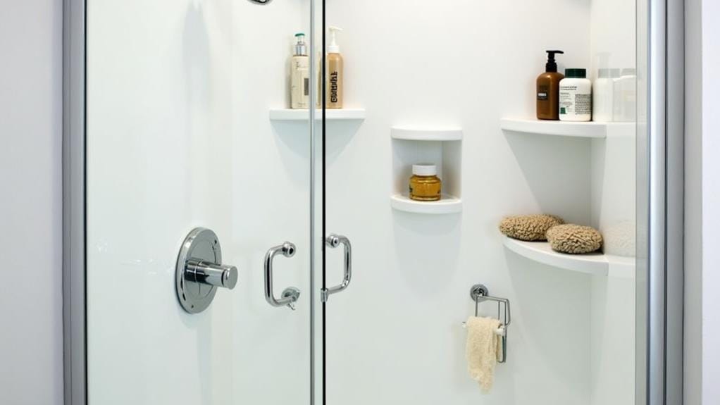 choosing bathroom shower storage factors