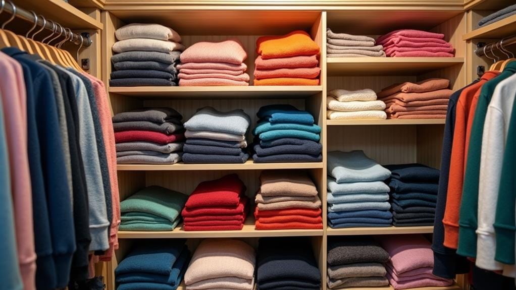 choosing closet sweater storage