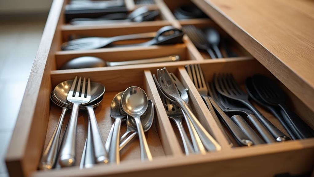 choosing kitchen silverware organizer