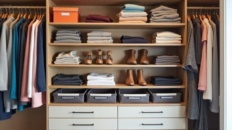 closet organization in steps