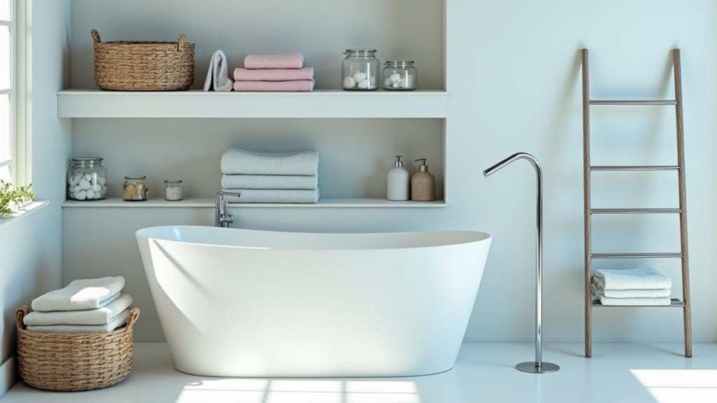 clutter free bathroom linen solutions