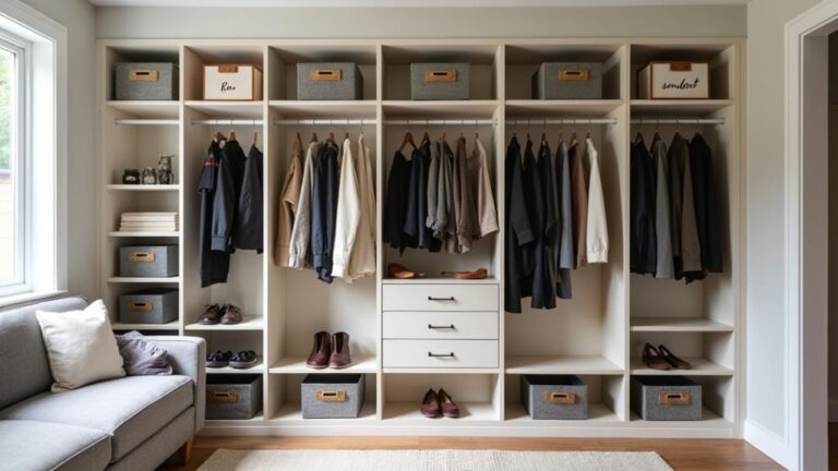 clutter free hall closet solutions