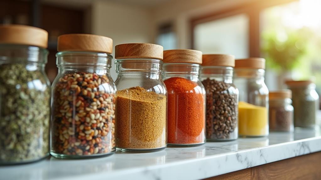 clutter free kitchen spice organizers