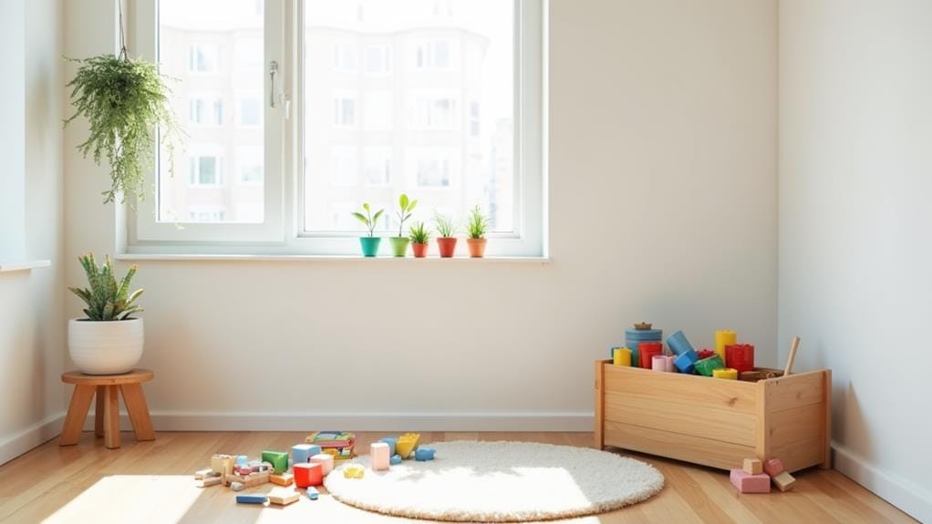 clutter free minimalist playroom ideas