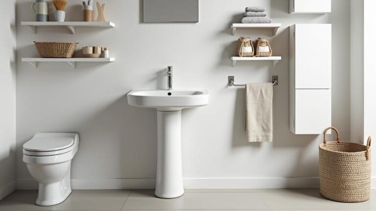 clutter free pedestal sink solutions