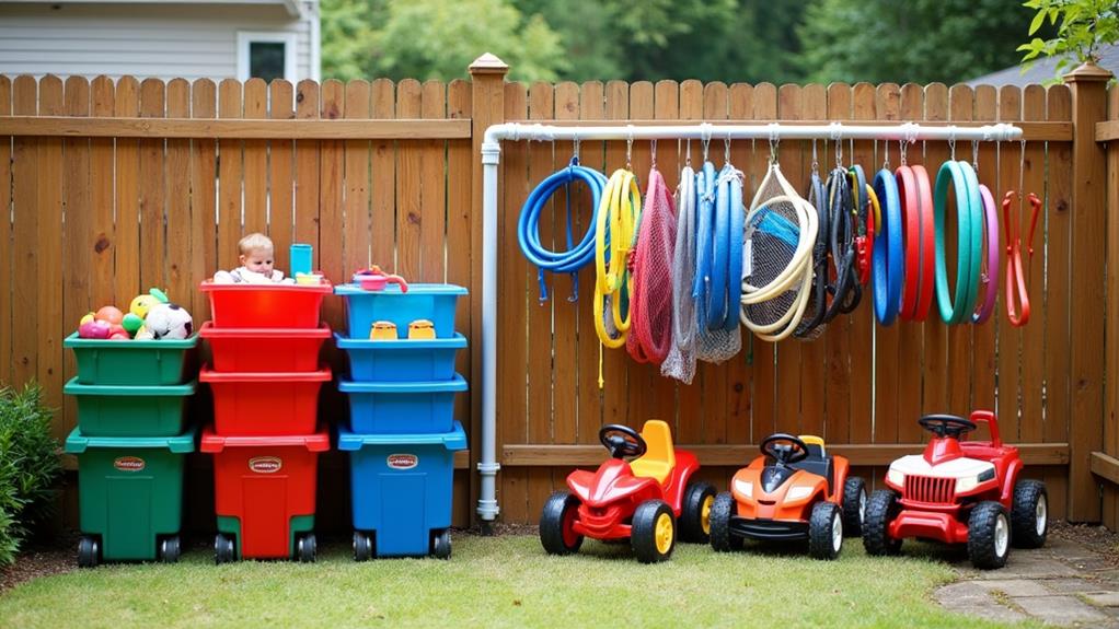 efficient outdoor toy storage