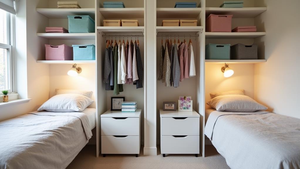 efficient shared bedroom organization