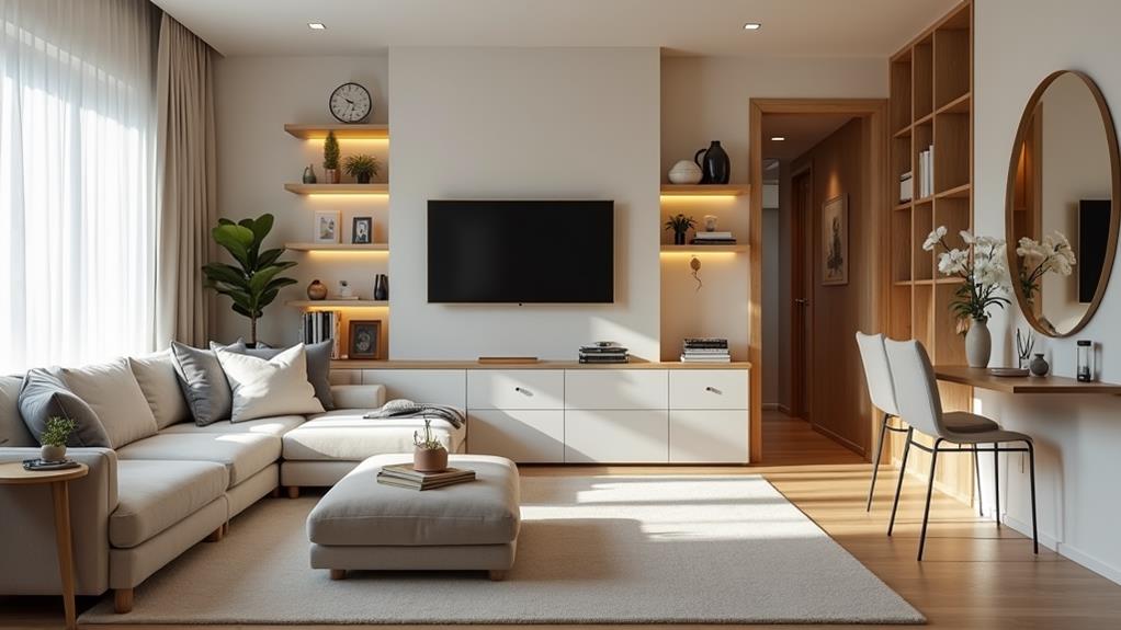 efficient small living room layout