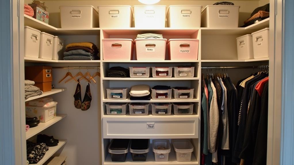 establish organized storage areas