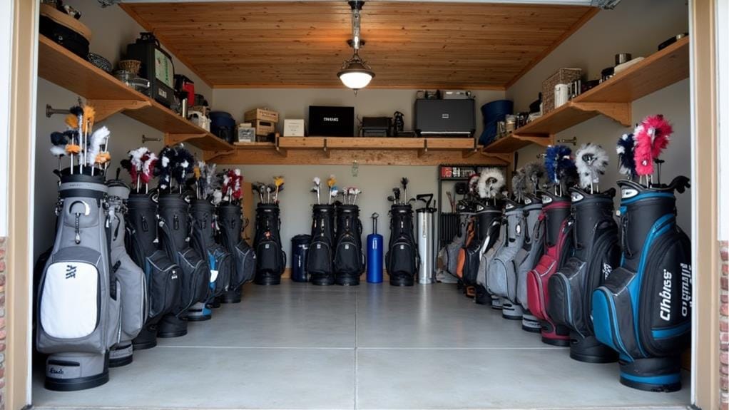 garage golf bag storage considerations