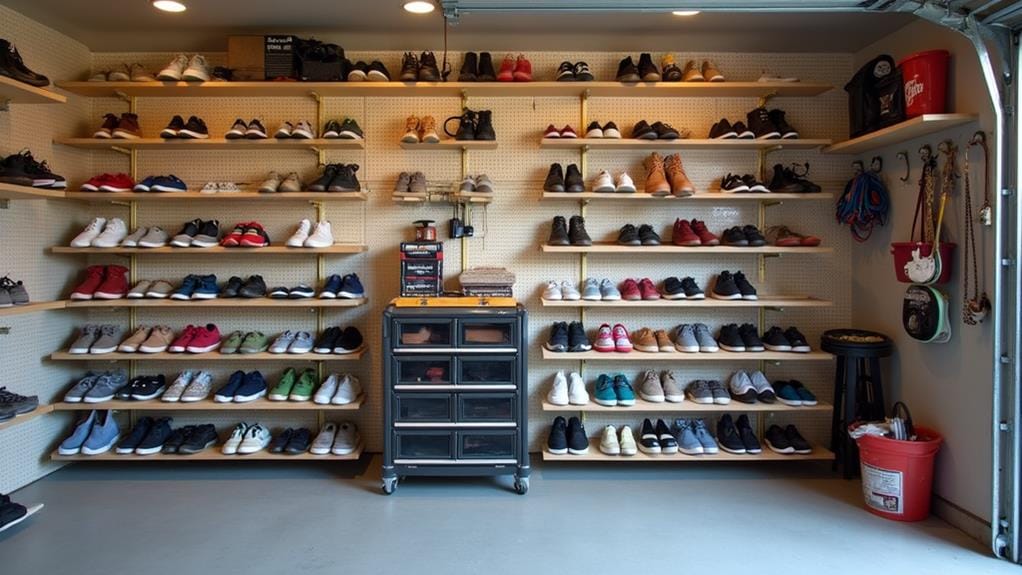 garage shoe storage considerations