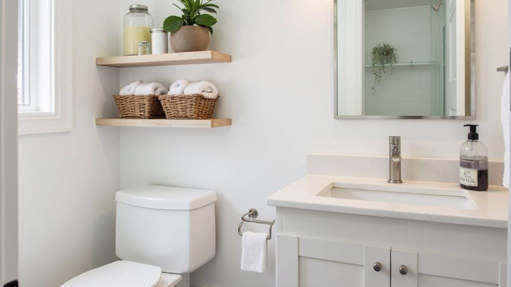 maximize bathroom storage space