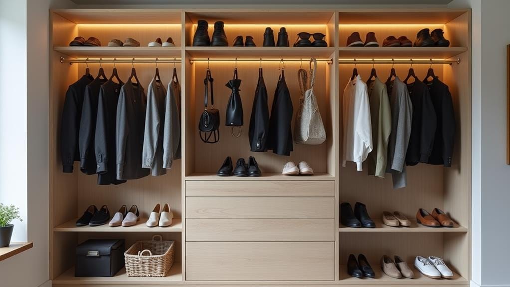 maximize coat closet space