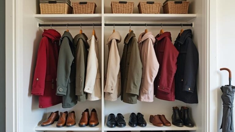 maximize coat closet space