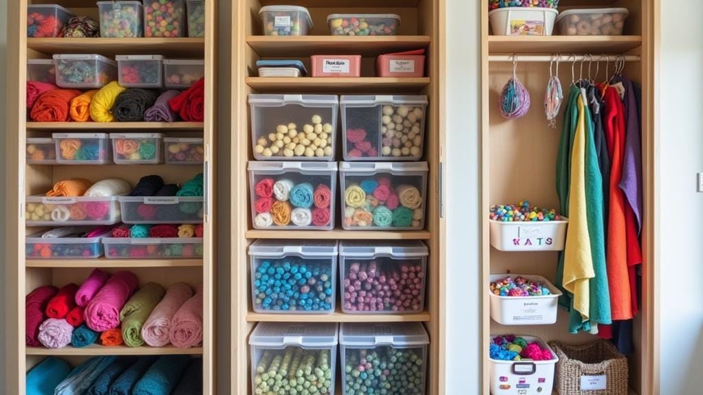 maximize craft closet organization