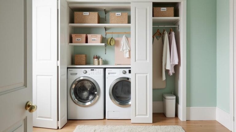 maximize laundry closet efficiency