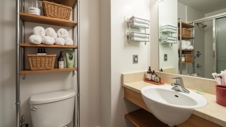 maximize small bathroom storage