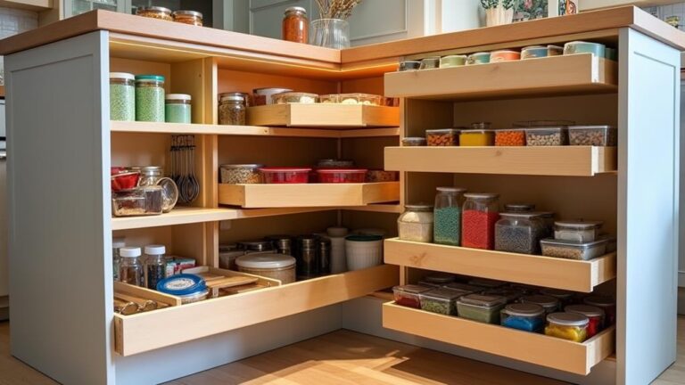 organize blind corner cabinet