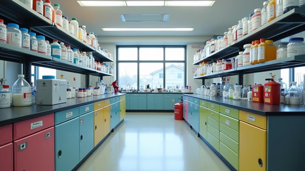 organize chemical storage room