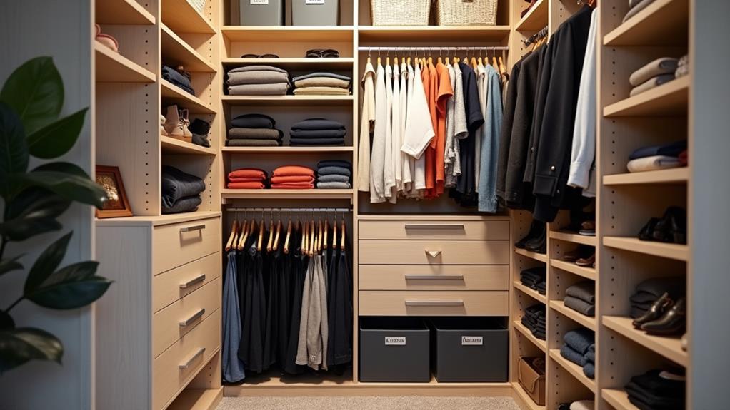 organize closet in steps