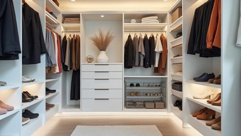 organize deep narrow closet