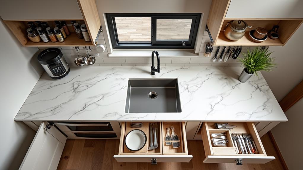 organize galley kitchen efficiently