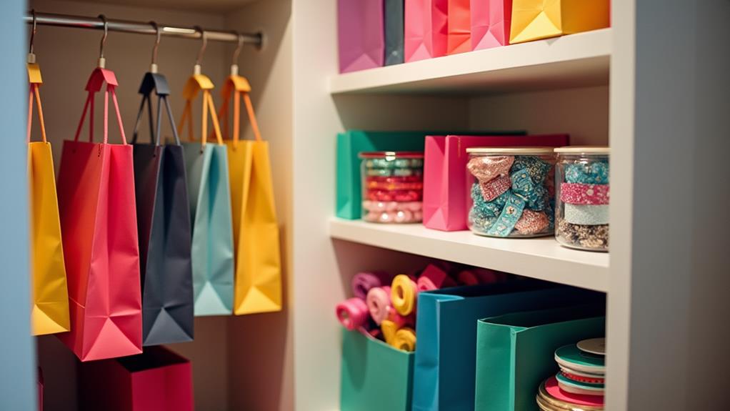 organize gift bags efficiently