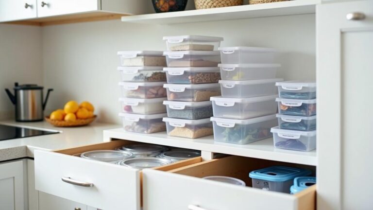 organize kitchen plastic containers