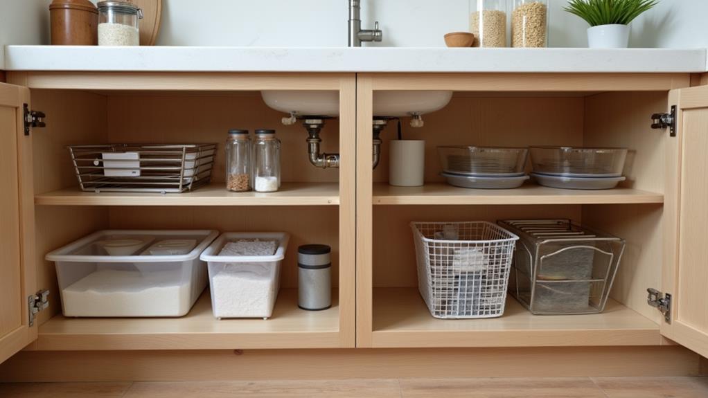 organize kitchen sink space