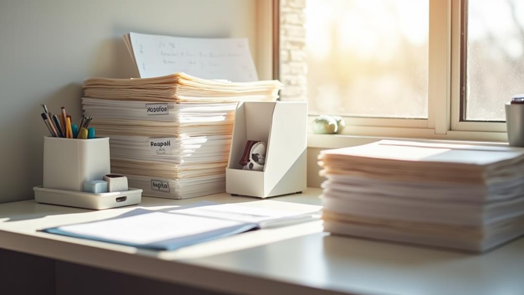 organize mail on counter