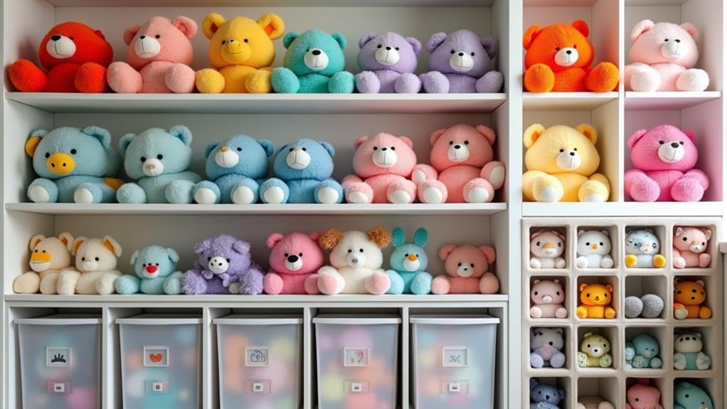 organize plush toys efficiently