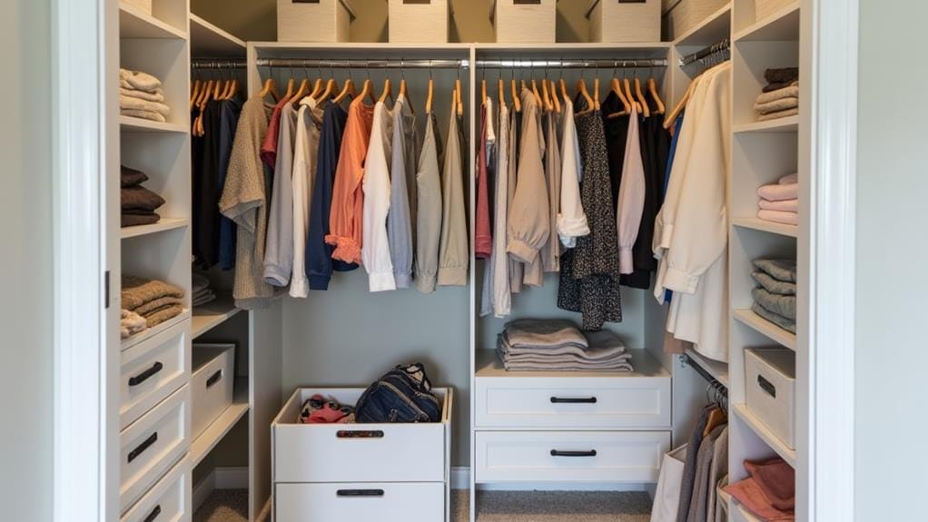 organize seasonal closet items