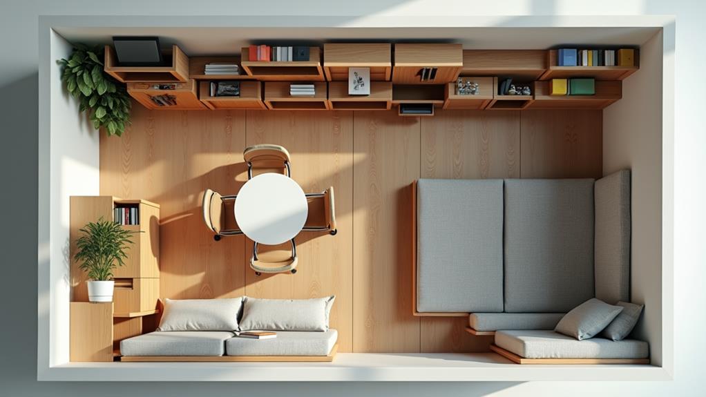 organize square room efficiently