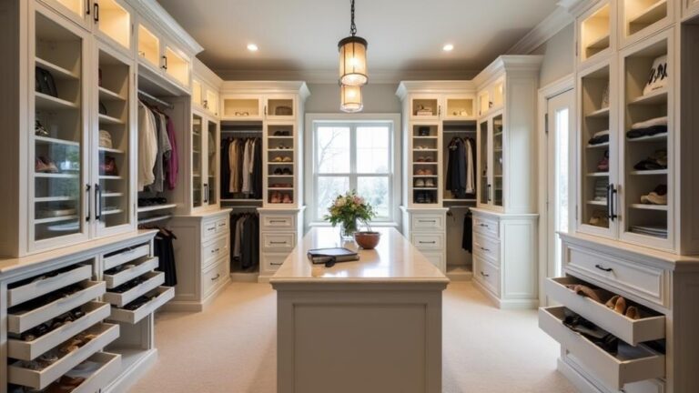 organize walk in closet efficiently