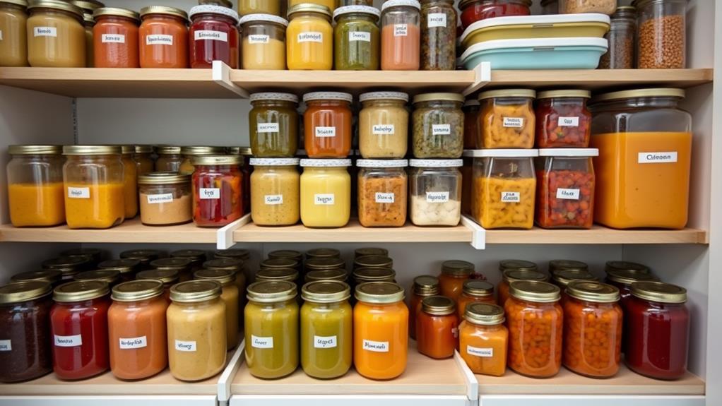 organizing baby food pantry
