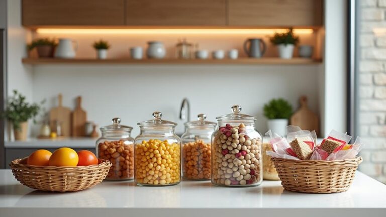 perfectly organized snack counter