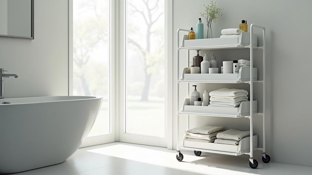 selecting ideal bathroom storage