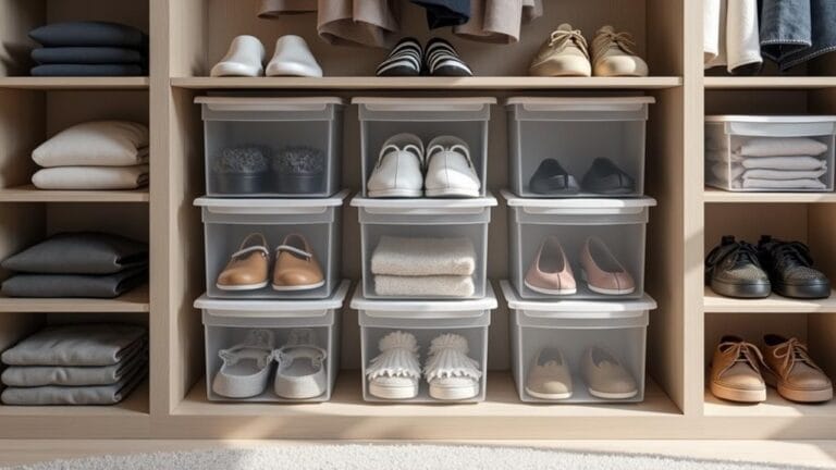 stackable closet storage bins