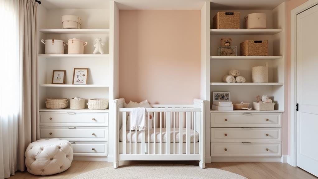 stylish baby room organization