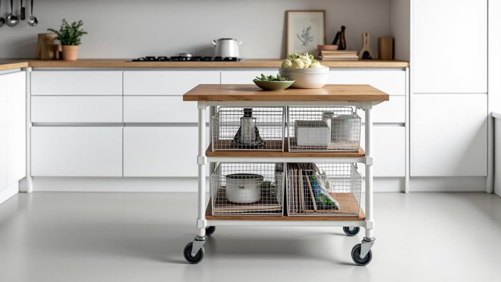 top kitchen storage carts