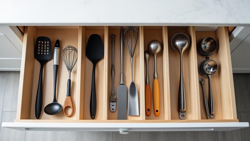 transform cluttered kitchen drawers