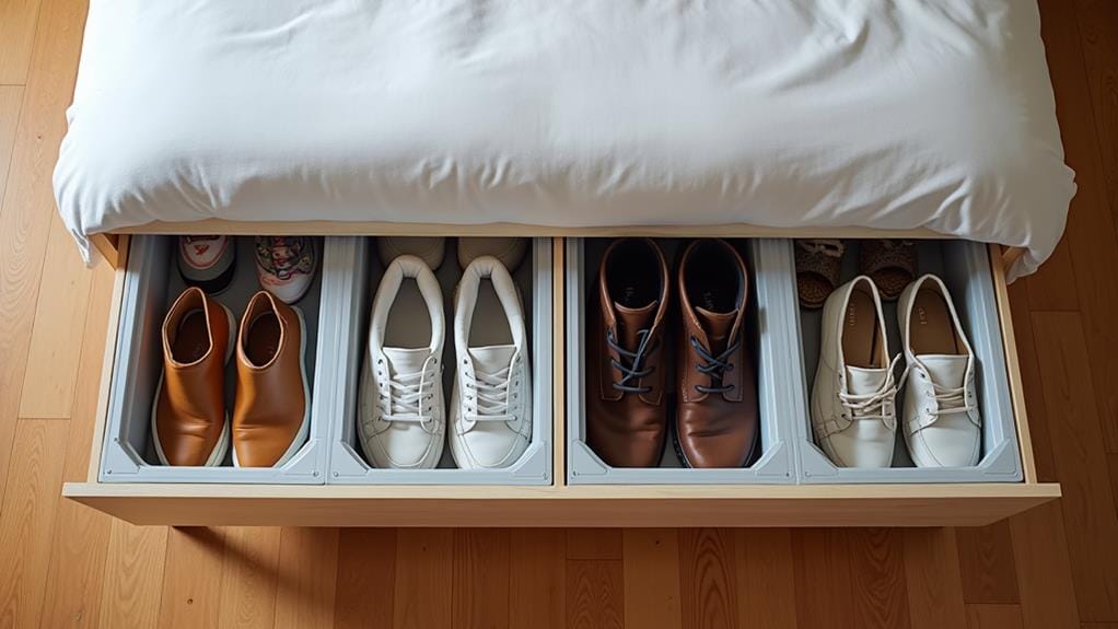 under bed shoe storage solutions