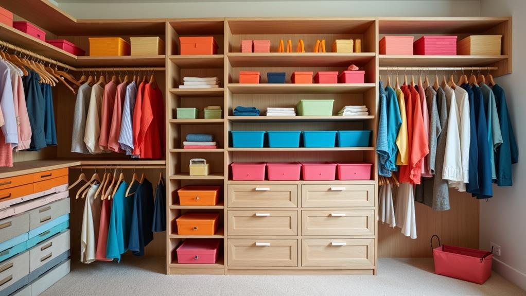visual organization with color coding