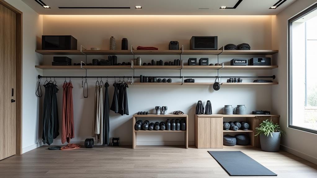 workout room storage considerations